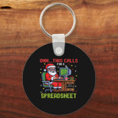 Oh This Calls For A Spreadsheet Christmas Sweater Schlüsselanhänger (Vorderseite)