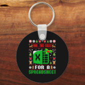 Oh This Calls For A Spreadsheet Christmas Sweater  Schlüsselanhänger (Vorderseite)