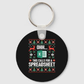 Oh This Calls For A Spreadsheet Christmas Sweater  Schlüsselanhänger (Vorderseite)