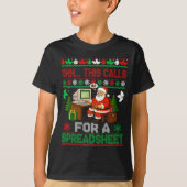 Oh This Calls For A Spreadsheet Christmas Sweater  T-Shirt (Vorderseite)