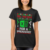 Oh This Calls For A Spreadsheet Christmas Sweater  T-Shirt (Vorderseite)