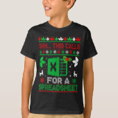 Oh This Calls For A Spreadsheet Christmas Sweater  T-Shirt (Vorderseite)