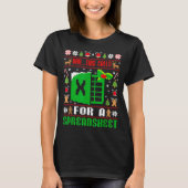Oh This Calls For A Spreadsheet Christmas Sweater  T-Shirt (Vorderseite)