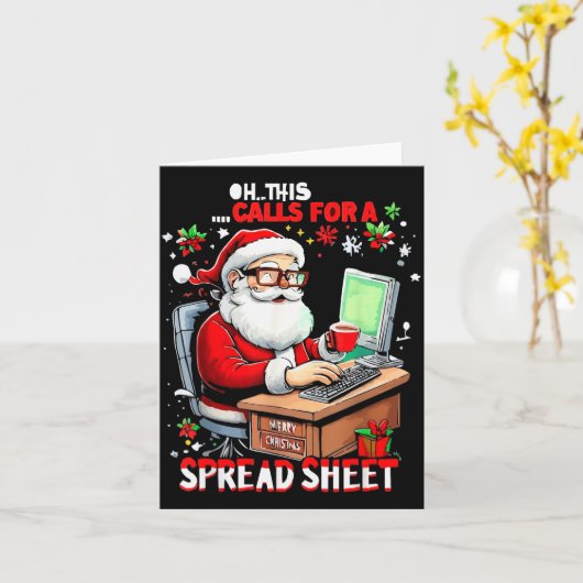Oh This Calls For A Spreadsheet, Funny Excel Chris Karte (Gelbe Blume)