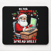 Oh This Calls For A Spreadsheet, Funny Excel Chris Mousepad (Vorne)