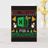 Oh This Calls For A Spreadsheet Funny Ugly Christm Karte (Gelbe Blume)
