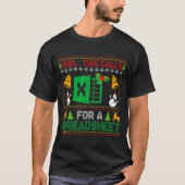 Oh This Calls For A Spreadsheet Funny Ugly Christm T-Shirt (Vorderseite)