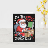 Oh This Calls For A Spreadsheet Santa Excel Funny Karte (Gelbe Blume)