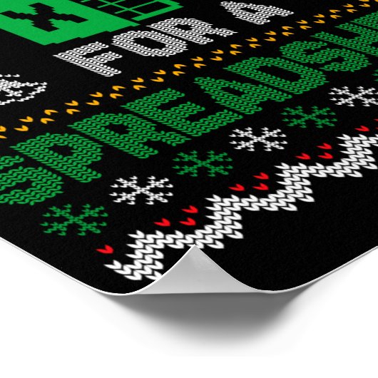 Oh This Calls For A Spreadsheet Ugly Christmas Swe Poster (Ecke)