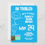 Oh, Toodles | Sam & Friends Einladung zum Geburtst<br><div class="desc">Laden Sie alle Ihre Familie und Freunde zum Geburtstag Ihres Kindes mit diesen einfachen und modernen Einladungen von Sam and Friends zum Geburtstag ein. Personalisieren Sie das Party mit Ihren Daten!</div>