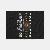 Oh Total Solar Eclipse 2024 Fleecedecke (Vorderseite (Horizontal))