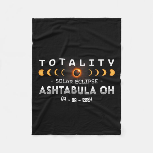 Oh Total Solar Eclipse 2024 Fleecedecke (Vorderseite)