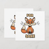 Oh um Fuchs herum Dankeskarte (Vorne/Hinten)