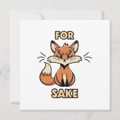 Oh um Fuchs herum Dankeskarte (Rückseite)