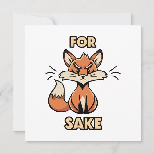 Oh um Fuchs herum Dankeskarte (Vorderseite)