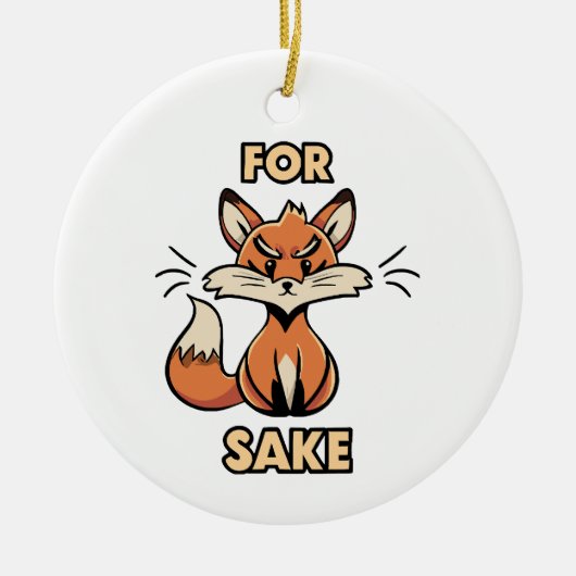Oh um Fuchs herum Keramik Ornament (Vorne)