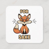 Oh um Fuchs herum Quadratische Visitenkarte (Rückseite)