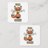 Oh um Fuchs herum Quadratische Visitenkarte (Vorne/Hinten)