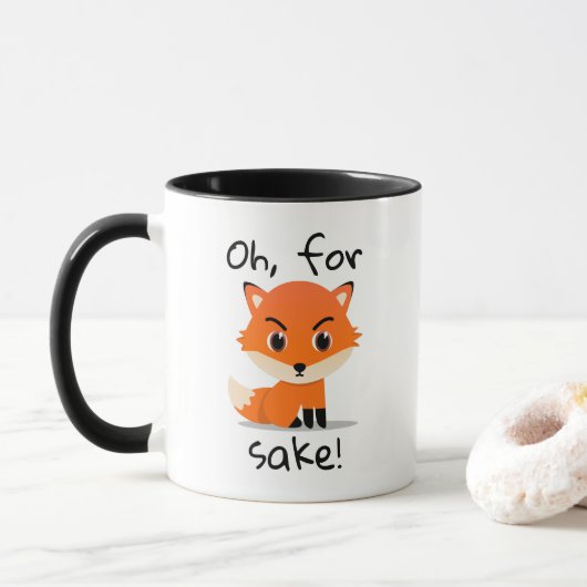"Oh, um Fuchs willen!" niedlicher Fuchs - Wangenau Tasse (Mit Donut)