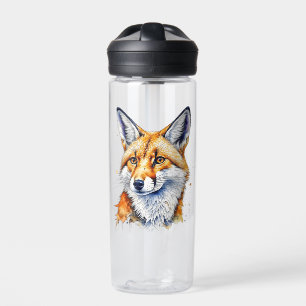 Oh, um Himmels willen! Lustiger Wasserfarben-Fuchs Trinkflasche