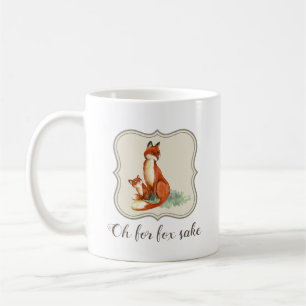 Oh um Himmels willen vintage Fuchs Welpe kawaii sü Kaffeetasse