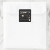 Oh, verdammt. quadratischer aufkleber (Tasche)