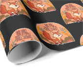 Oh verdammt süßer und lustiger Fuchs Geschenkpapier (Rolleneckpunkt)