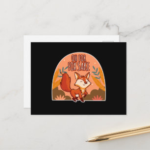 Oh verflixt süßer und lustiger Fuchs Postkarte