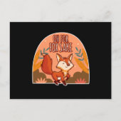 Oh verflixt süßer und lustiger Fuchs Postkarte (Vorderseite)