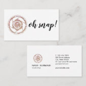 Oh Verschluss! Glitzer-Fotograf-Geschäfts-Karte Visitenkarte (Vorne/Hinten)