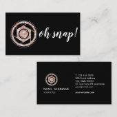 Oh Verschluss! Glitzer-Fotograf-Geschäfts-Karte Visitenkarte (Vorne/Hinten)