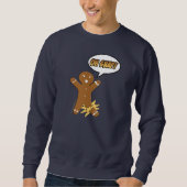 Oh Verschluss! Lustiger Lebkuchen-Mann Sweatshirt (Vorderseite)