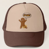 Oh Verschluss! Lustiger Lebkuchen-Mann Truckerkappe (Vorderseite)