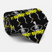 Oh Verschluss, lustiges Skeleton Halloween Krawatte (Gerollt)