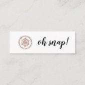 Oh Verschluss! Mini Visitenkarte (Vorderseite)