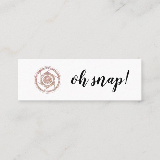 Oh Verschluss! Mini Visitenkarte (Vorderseite)