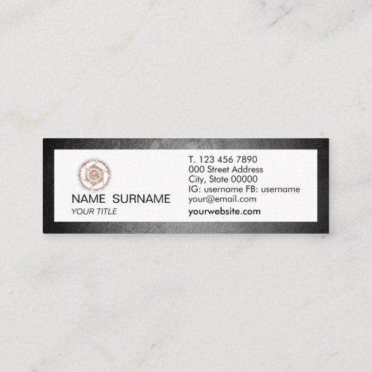 Oh Verschluss! Mini Visitenkarte (Rückseite)