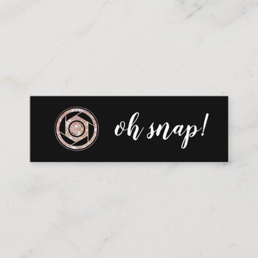 Oh Verschluss! Mini Visitenkarte (Vorderseite)