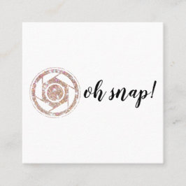 Oh Verschluss! Quadratische Visitenkarte