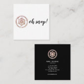 Oh Verschluss! Quadratische Visitenkarte (Vorne/Hinten)