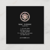 Oh Verschluss! Quadratische Visitenkarte (Rückseite)