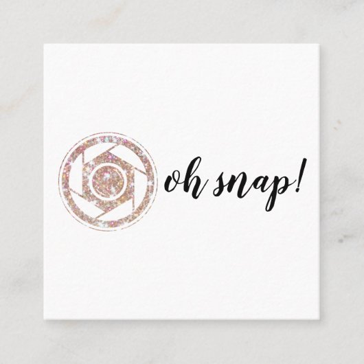 Oh Verschluss! Quadratische Visitenkarte (Vorderseite)