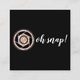 Oh Verschluss! Quadratische Visitenkarte