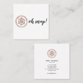 Oh Verschluss! Quadratische Visitenkarte (Vorne/Hinten)