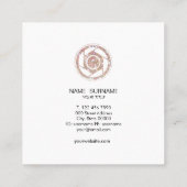 Oh Verschluss! Quadratische Visitenkarte (Rückseite)