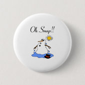 Oh Verschluss! (Schmelzender Schneemann) Button (Vorderseite)