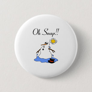 Oh Verschluss! (Schmelzender Schneemann) Button