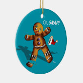 Oh Verschluss! Weihnachtsverzierung (aquamarin) Keramikornament (Rechts)