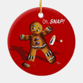 Oh Verschluss! Weihnachtsverzierung (rot) Keramikornament (Hinten)