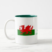 Oh! , Was auftritt! … Waliser-Flaggen-Tasse Zweifarbige Tasse (Links)